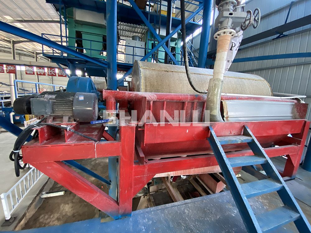 Providing on-site application services for permanent magnet wet drum magnetic se