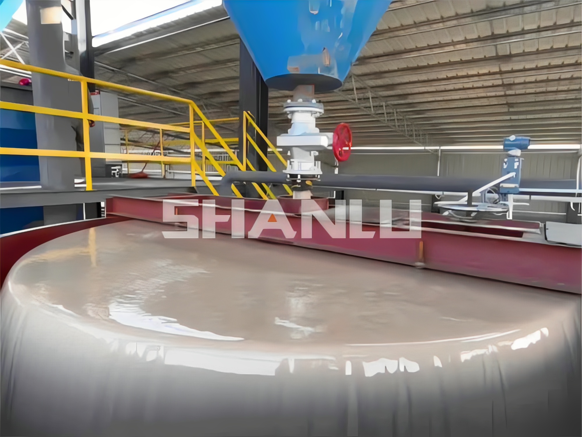 Barite processing company SZ3000 hindered settling machine at work: stable densi